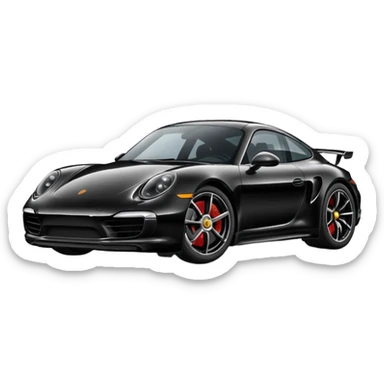 Black porsche sticker