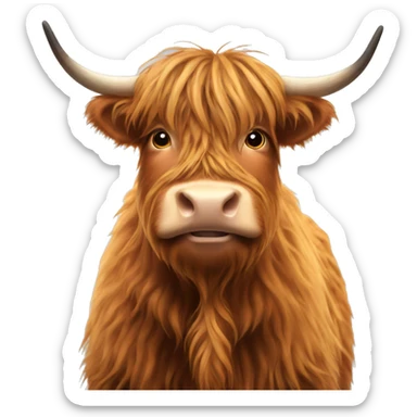 Highland cow sticker