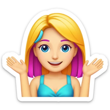 generate wording in "Welcome Sharon!" with delighted color, thanks sticker