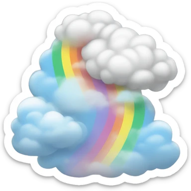 Cloudy rainbow sticker