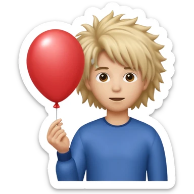 Balloon & Static Hair sticker