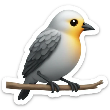 Solitary bird in focus sticker