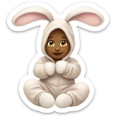 Tab skin new born baby bunny costume  sticker