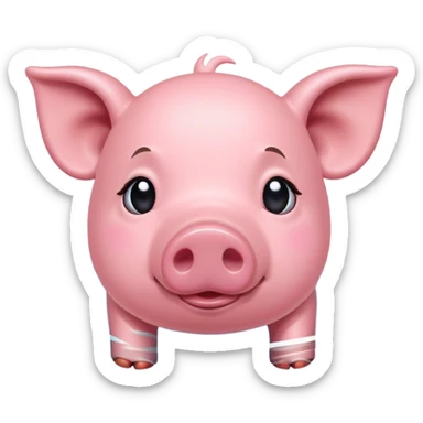 swimming pigs sticker