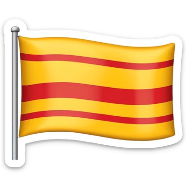 Flag emoji with 1:1 yellow red colour sticker