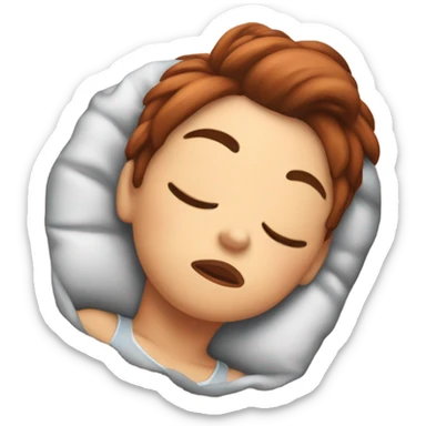 garota ruiva dormindo sticker