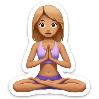 girl doing yoga sticker