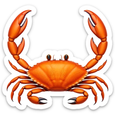 Crab hand sticker