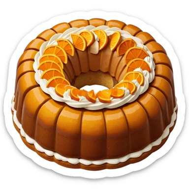 Bundt cake with pumpkin pie in the middle  sticker