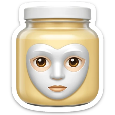 WHITE hair mask in a jar THE PRODUCT  sticker