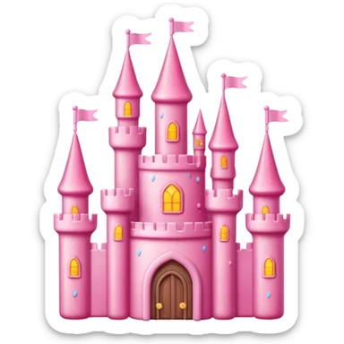pink candy castle sticker