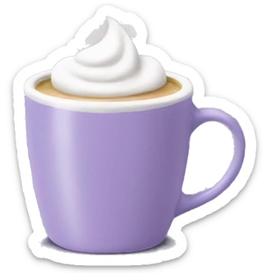 London fog latte in a lavender mug sticker
