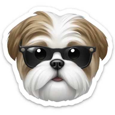 Shih Tzu wearing sunglasses sticker