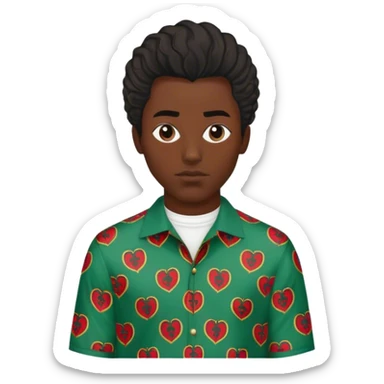Black fat guy with Freeforms hair and a Gucci shirt on  sticker
