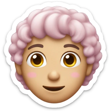 Ashy pink heart sticker