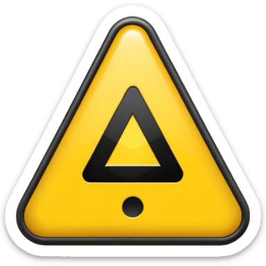 simbolo de advertencia sticker