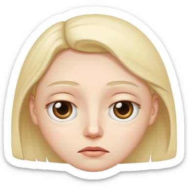 face with eye bags sticker