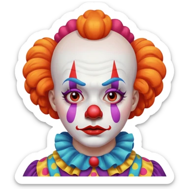 Sad clown emoji sticker