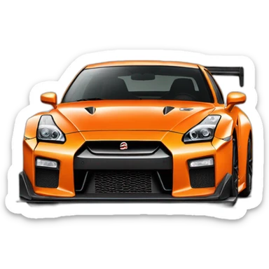 Nissane gtr orange sticker