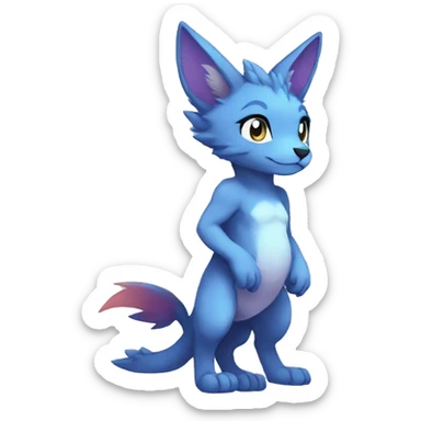 Anthro Sona Fakemon Full Body sticker