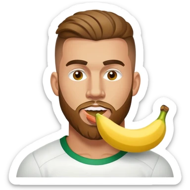 Travis kelce eating a banana sticker