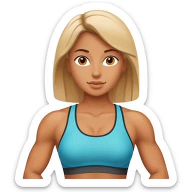 Shirtless woman full body sticker