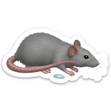 dead rat sticker