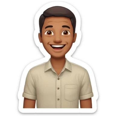 a guy from kerala laughing need his back ground in shop sticker