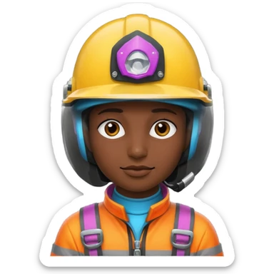 Colorful Helmeted Traveler sticker