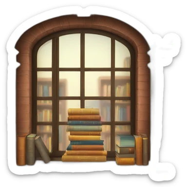 Books entering for a window sticker