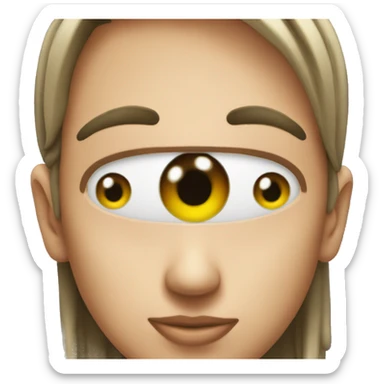 1 eye with 2 iris sticker