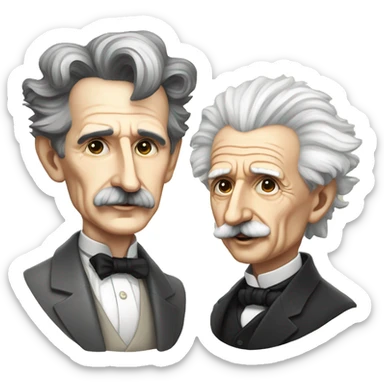 Nikola tesla and albert einstein sticker