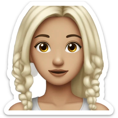 girl 18 years old, black hair, black eyes, very pretty sticker