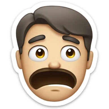 Tired annoyed face sticker