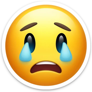 Smiley Face tried scared with bags under eyes sticker