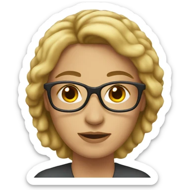 female psychologist writing sticker