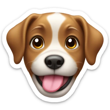 cute face yapping away with tongue out  sticker