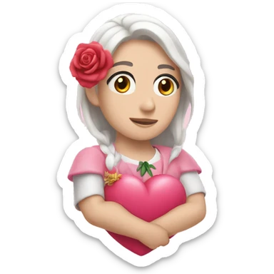 corazón rosa clarito  sticker