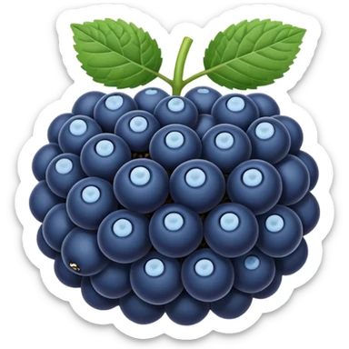 blue blackberry sticker