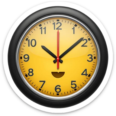 time consuming clock sticker