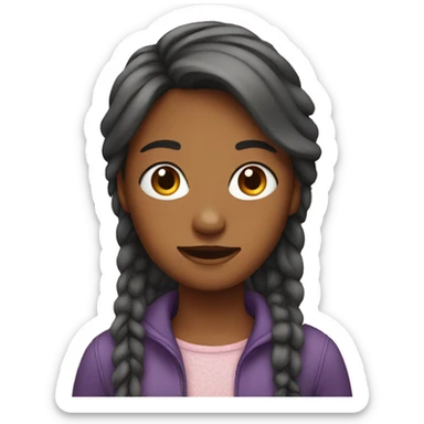 Girl with layers sticker