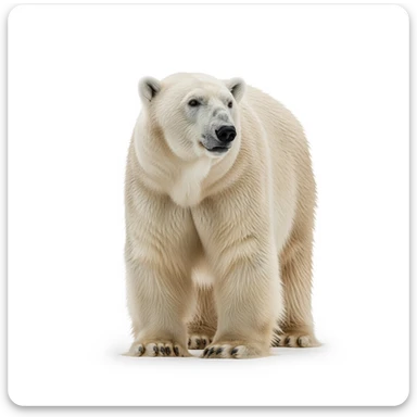 Bear white background sticker