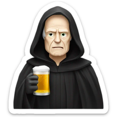 Empreur palpatine qui boit une biere sticker