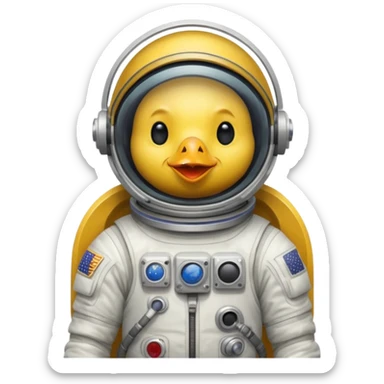 sketched chicken astronaut sticker