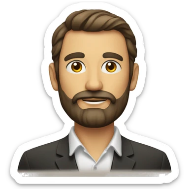 Hombre con barba en el menton sticker