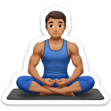 man doing Russian twist sticker