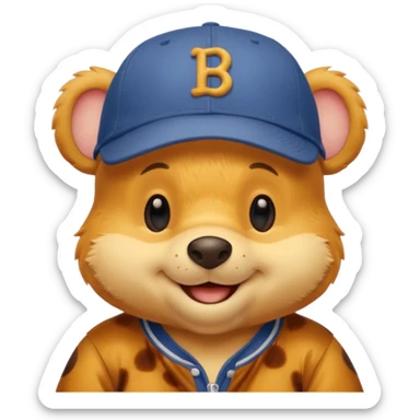 Pooh with cap  sticker