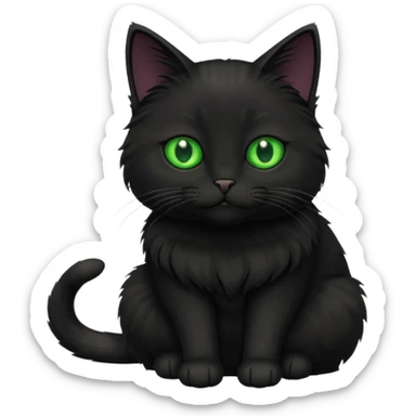 GATA NEGRO PELUDITA sticker