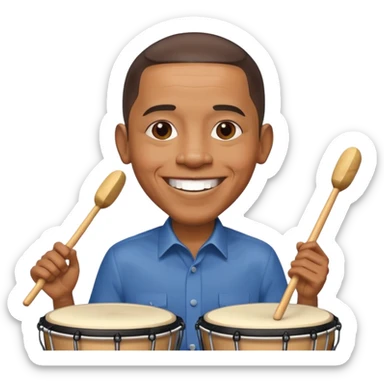 Obama drummer sticker