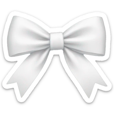 White bow sticker